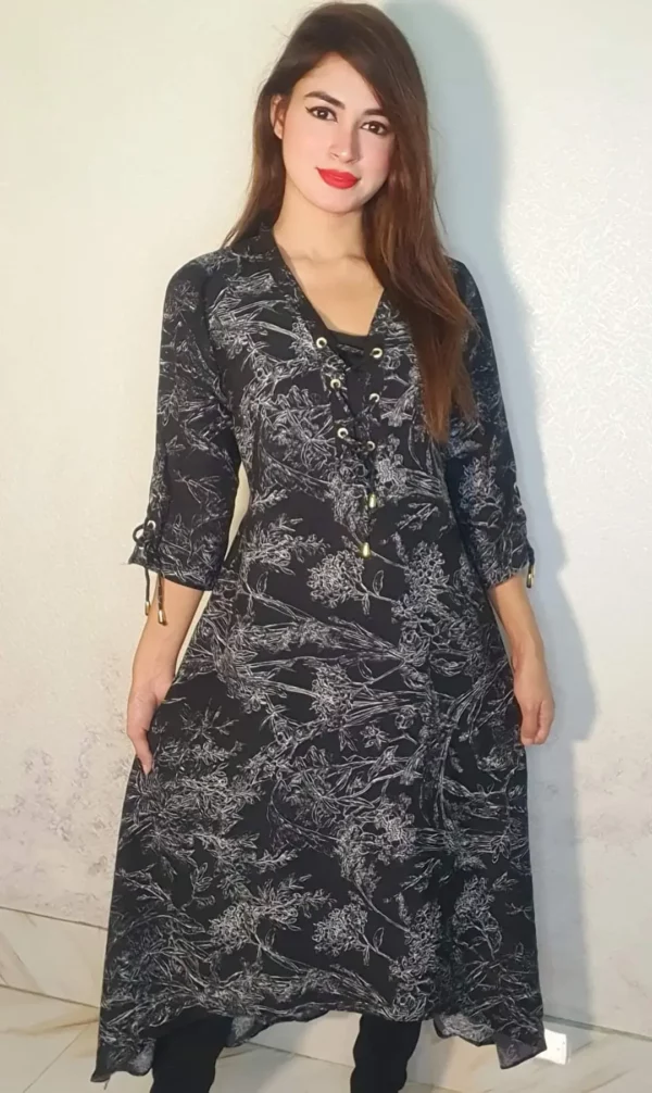 Ladies Fashionable One-Piece China Linen Kurti (CMFZ 31)